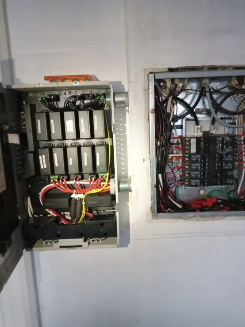 Electrical panel upgrade completed for Security Camera Wiring in Fairway
